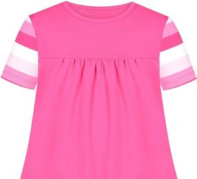 img 2 attached to 👚 Sunny Fashion T Shirt: Striped Sleeve Girls' Clothing for Dresses - A Stylish Addition to Any Wardrobe