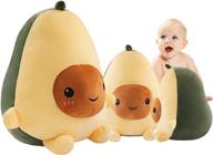 🥑 игрушка dentrun stuffed avocado fruit plush - милый игрушечный авокадо и подушка для детей и взрослых - идеальный подарок на день рождения или рождество, очаровательные мягкие плюшевые игрушки для декора комнаты. логотип