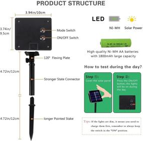 img 3 attached to 🌟 Long-lasting 2PACK - 210FT Solar String Lights with 600 LEDs, 8 Modes & Waterproof Design - Green Wire Christmas Lights ideal for Outdoor Decorations in Garden, Party, Wedding, and Christmas (Green)