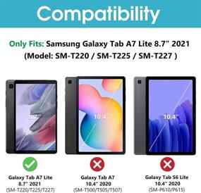 img 3 attached to 📱 ProCase Galaxy Tab A7 Lite 8.7 Inch 2021 Case SM-T220 SM-T225 SM-T227, Slim Stand Hard Back Shell Protective Cover for Samsung Galaxy Tab A7 Lite 8.7&#34; 2021 Model T220 T225 T227 - Navy Blue