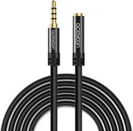 aceyoon 16ft 3.5mm trrs extension cable - long audio cable with mic, male to female, 4 pole headphone extension, 5m car aux cord for smartphone, tablet, speaker, and more logo