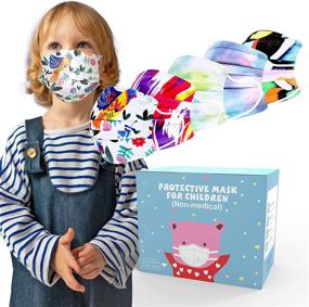 img 4 attached to 🎭 Sheal Disposable 5 Colorful Printed Children Face Masks: Stylish and Efficient Protection for Kids