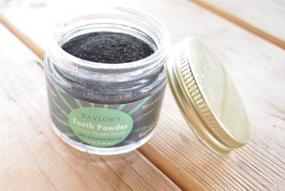 img 2 attached to 🦷 Taylor's Tooth Powder: Natural Xylitol & Activated Charcoal for Minty Herbal Organic Dental Care - Plastic Free, Glass Packaging - Made in USA! 2 Ounce