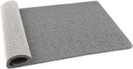 🛀 leotruny pvc loofah non-slip shower mat: quick-drying bathroom wet area solution (40''x16'', c01-dark grey) logo