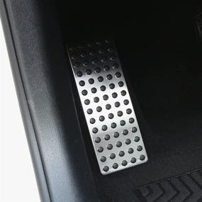 img 3 attached to 🚘 AndyGo Car Styling Non Slip Foot Rest Plate for Mercedes Benz B C E S CLS SLK Cla Gla Glk Ml G Gl Series - No Drill Footrest Pedal Cover