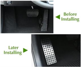 img 1 attached to 🚘 AndyGo Car Styling Non Slip Foot Rest Plate for Mercedes Benz B C E S CLS SLK Cla Gla Glk Ml G Gl Series - No Drill Footrest Pedal Cover