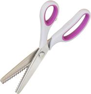 👌 long ying strong and sharp pinking shears for fabric - soft grip, right and left handed (serrated 5mm) - finely crafted tools for precise fabric cutting logo