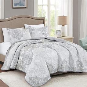 img 1 attached to Jaba All Season Bedspread Coverlet Geometric