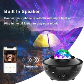 img 1 attached to 🌟 Amouhom Night Light Star Projector: Bluetooth Speaker, Nebula Cloud Music, LED Ocean Wave for Kids Bedroom Ceiling Decor - Unique Starlight Lamp Gift