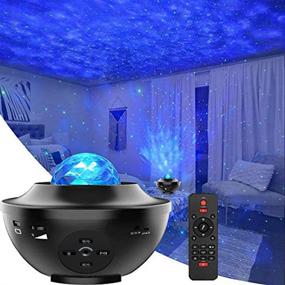 img 4 attached to 🌟 Amouhom Night Light Star Projector: Bluetooth Speaker, Nebula Cloud Music, LED Ocean Wave for Kids Bedroom Ceiling Decor - Unique Starlight Lamp Gift