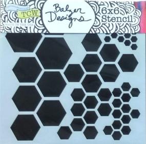 img 3 attached to 🎨 Crafters Workshop Mixed Media Stencil Set - Hexagon, Honeycomb, Chicken Wire, Fish Net, Punchinella Templates for Arts, Card Making, Journaling, Scrapbooking