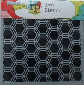 img 2 attached to 🎨 Crafters Workshop Mixed Media Stencil Set - Hexagon, Honeycomb, Chicken Wire, Fish Net, Punchinella Templates for Arts, Card Making, Journaling, Scrapbooking