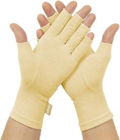 img 4 attached to 🧤 Vive Compression Arthritis Gloves - Comfortable Fit for Men and Women - Open Finger for Rheumatoid & Osteoarthritis Relief