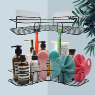 🚿 beautail corner shower caddy shelf: wall-mounted, rustproof stainless steel organizer rack with adhesive - no drilling needed logo