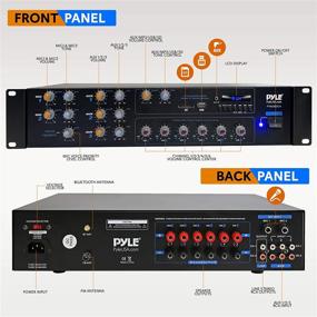 img 3 attached to 🔊 High-Powered Wireless Bluetooth Amplifier System - 4200W 6CH Rack Mount Stereo Receiver Box with RCA, USB, AUX - Ideal for Speaker, PA, and Home Theater - Pyle PT6000CH