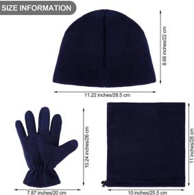 img 3 attached to 🧤 URATOT Winter Men's Accessories - Fleece Gaiter Gloves