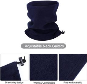 img 1 attached to 🧤 URATOT Winter Men's Accessories - Fleece Gaiter Gloves