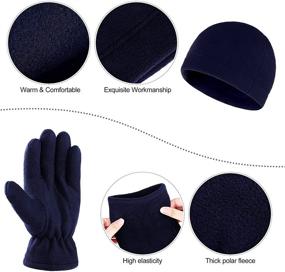 img 2 attached to 🧤 URATOT Winter Men's Accessories - Fleece Gaiter Gloves