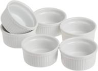 🍽️ set of 6 norpro 3oz/90ml white porcelain ramekins – ideal size for baking and serving logo