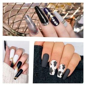 img 1 attached to 💅 MEFA Gel Nail Polish Set - 2Pcs Black and White Matte Glossy Gel Polish Kit for Girls/Women: Soak Off, Nail Art, Manicure, DIY At-Home Holiday Gifts