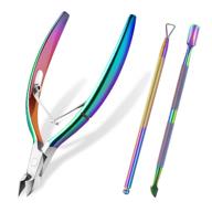 💅 manicure and pedicure tools set with cuticle trimmer, pusher, cutter, and dead skin remover scissor plier by junhczoy for nail care logo