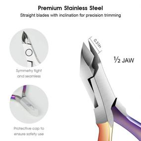 img 2 attached to 💅 Manicure and Pedicure Tools Set with Cuticle Trimmer, Pusher, Cutter, and Dead Skin Remover Scissor Plier by JUNHCZOY for Nail Care