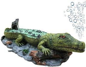 img 4 attached to 🐊 SLOCME Crocodile Air Bubbler Decorations: Vibrant Aerating Action Ornament for Aquarium Fish Tank Decor