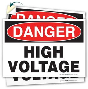 img 4 attached to Pack Danger Voltage Decal Sign