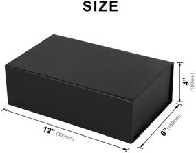 img 3 attached to 🎁 Роскошные подарочные коробки размером 12x6x4 дюйма с магнитной крышкой - идеальны для упаковки подарков, предложения подружкам невесты, магнитной подарочной коробки для подарков…