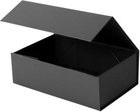 img 4 attached to 🎁 Роскошные подарочные коробки размером 12x6x4 дюйма с магнитной крышкой - идеальны для упаковки подарков, предложения подружкам невесты, магнитной подарочной коробки для подарков…