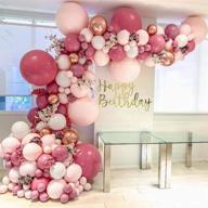 🌹 beaumode diy rose & pink balloon arch garland kit: stunning decor for weddings, baby showers, birthdays, & more! logo