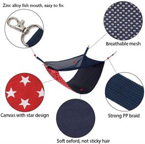 img 2 attached to 🐱 NACOCO 2 Level Comfortable Cat Hammock: Breathable Hanging Bed for Kittens and Adult Cats - Double Layer Pet Cage for All Seasons