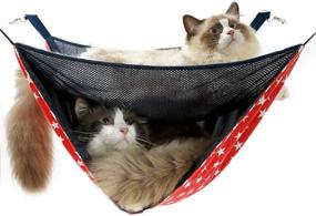 img 4 attached to 🐱 NACOCO 2 Level Comfortable Cat Hammock: Breathable Hanging Bed for Kittens and Adult Cats - Double Layer Pet Cage for All Seasons