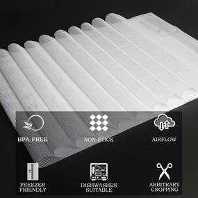 img 1 attached to 🍽️ Kispog 10 Pack of Silicone Dehydrator Sheets for Food Dehydrator Machine, High-Grade Non-Stick Silicone, Square 14x14 in