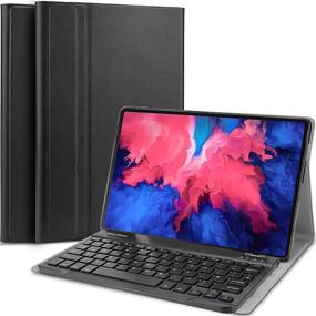 img 4 attached to 💻 ProCase Keyboard Case for Lenovo Tab P11 2020 - 11 inch, Model TB-J606F TB-J606X, Folio Cover with Detachable Wireless Keyboard – Black
