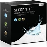🛏️ queen size sleep tite mattress protector - waterproof & hypoallergenic - 15 year u.s. warranty - vinyl free logo