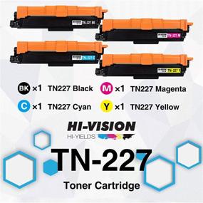 img 1 attached to 🖨️ Compatible Toner Cartridge TN223/TN227 High Yield (No Chip) for Brother All-in-one Printers: HL-L3210CW, HL-L3230CDW, HL-L3270CDW, HL-L3290CDW, MFC-L3710CW, MFC-L3750CDW, MFC-L3770CDW (BCYM)