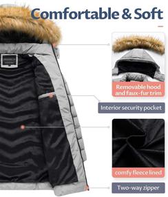 img 2 attached to Warmth meets Style: CREATMO US Women's Waterproof Hooded Long Puffer Jacket Parka for Winter
