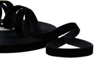 🎀 10 yards spool of laribbons black crushed velvet ribbons - 3/8" width logo