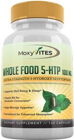 img 4 attached to 5HTP 100mg Supplement with B6 - Organic Whole Food for Natural Sleep Aid, Mood Support & Anxiety Relief - Calming Serotonin Booster, Appetite Control - 120 Vegan Capsules