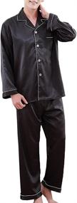 img 4 attached to 🌙 ZUEVI Classic Black Pajamas Sleepwear in Size M: Comfort and Style Combined!