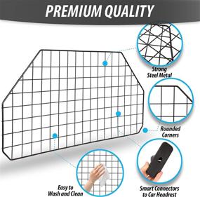 img 1 attached to 🐶 Zone Tech Premium Quality Car Dog Universal Pet Barrier - Heavy Duty Coated Wire Headrest Barrier for Pet/Dog Safety Automotive