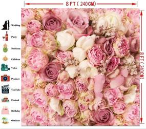 img 1 attached to 🌼 WOLADA Spring Floral Backdrops for Photography Wedding Birthday Family Party Photo Backdrop Mother's Day Decoration Baby Shower Banner for Studio Props 9604 8x8ft - Flower Backdrop