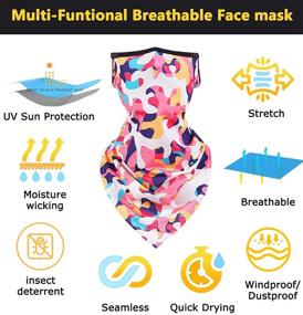 img 2 attached to Reusable Washable Cloth Bandanas Gaiter Men's Accessories