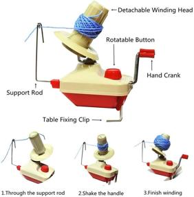 img 3 attached to 🧶 The Perfect DIY Tool Kit: Ball Winders, Yarn Knitting Loom & Swift for hassle-free Yarn Fiber String Ball Winding - Includes 1 Yarn Ball Winder + 1PC Scissors (2)