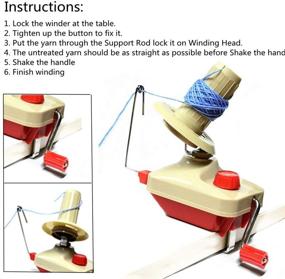 img 1 attached to 🧶 The Perfect DIY Tool Kit: Ball Winders, Yarn Knitting Loom & Swift for hassle-free Yarn Fiber String Ball Winding - Includes 1 Yarn Ball Winder + 1PC Scissors (2)