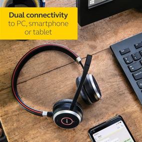 img 1 attached to 🎧 Jabra Evolve 65 MS Mono Headset with Charging Stand and Link 370 - Optimized for Professional Unified Communication