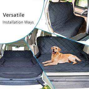 img 3 attached to 🐶 F-color Water Resistant Pet Cargo Cover: Ultimate Protection for SUVs, Sedans, and Vans with Bumper Flap Protector – Non-Slip, Large Size Universal Fit