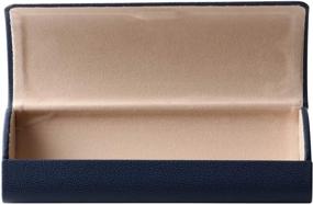 img 1 attached to 👓 Durable Hard-Shell MIDI Glasses Case: Stylish Protection for Women's Glasses and Reading Glasses (Blue, case-003-c2)