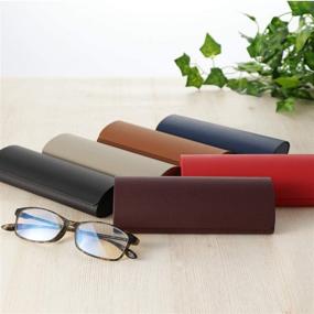 img 2 attached to 👓 Durable Hard-Shell MIDI Glasses Case: Stylish Protection for Women's Glasses and Reading Glasses (Blue, case-003-c2)